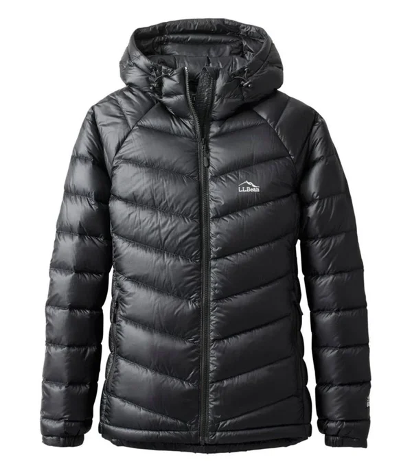 Women's Ultralight 850 Down Hooded Jacket Black Large, L.L.Bean