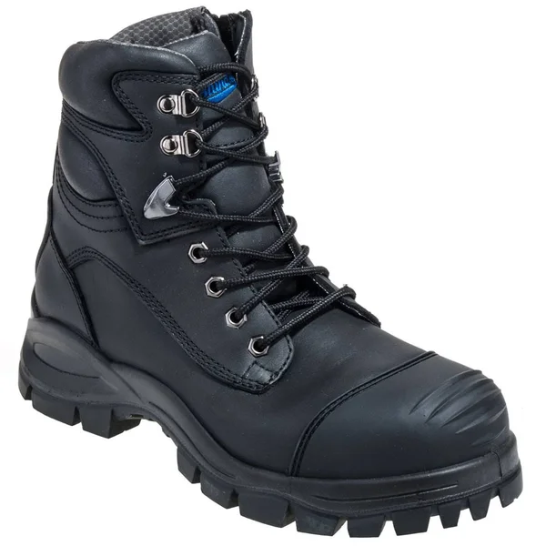 Blundstone Style 997 Black Lace-Up Zip Safety Boot - 7, Men's
