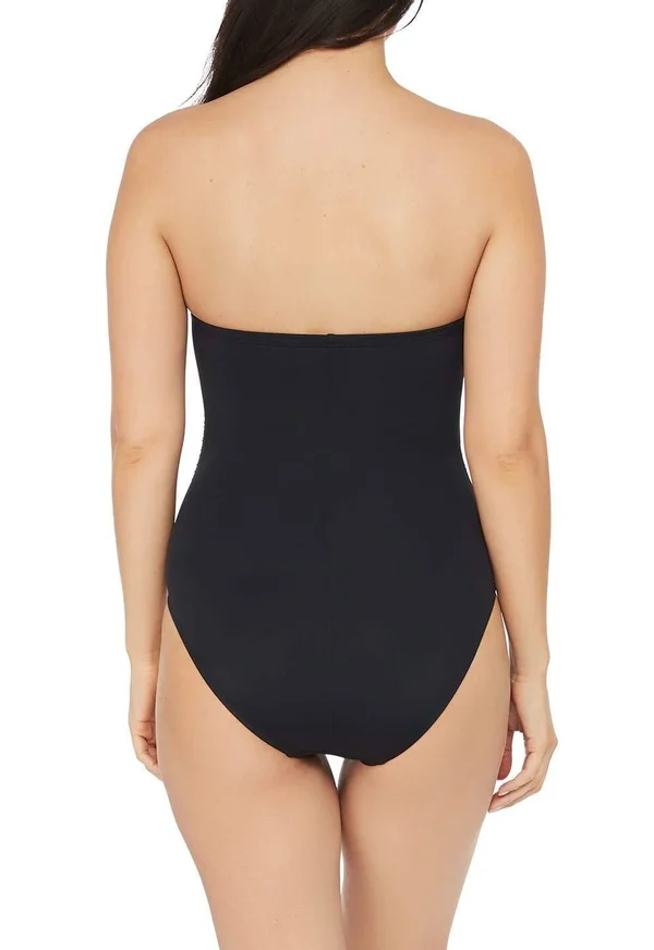 La Blanca Women's Island Goddess Twist Front Bandeau One-Piece Swimsuit - Pool - 6