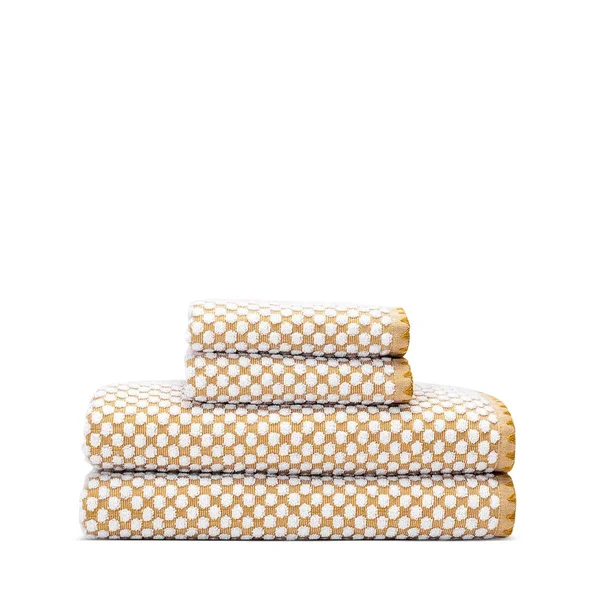 Slowtide Clive Cotton Towels, Set of 4 - Mustard