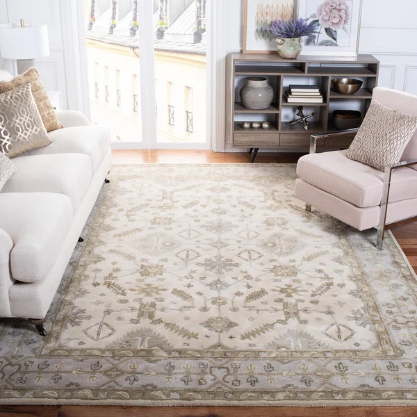 Safavieh Royalty ROY870A Area Rug Cream/Light Grey 8& x 10& Rectangle