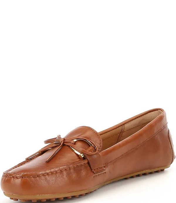 Ralph Lauren Women's Lauren Briley Leather Loafer - Black - 7.5 B