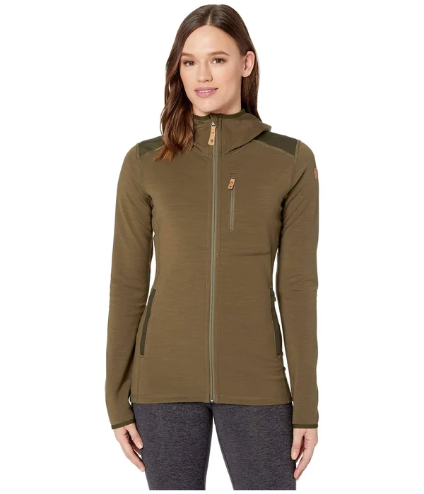 Fjallraven - Women's Keb Fleece Hoodie, Laurel Green-Deep Forest, Xs