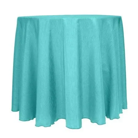 Ultimate Textile Reversible Shantung Satin - Majestic 108-Inch Round Tablecloth, Blue