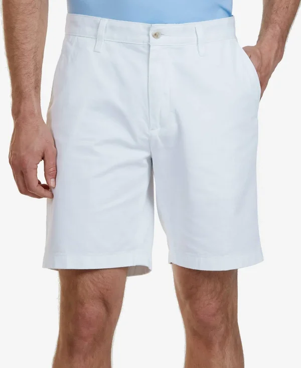Nautica Men's Big & Tall 10x22 Flat Front Deck Shorts - Bright White