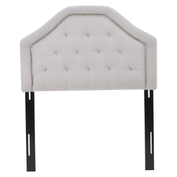 Daphne Contemporary Fabric Kid's Twin Headboard by Christopher Knight Home - Light Gray