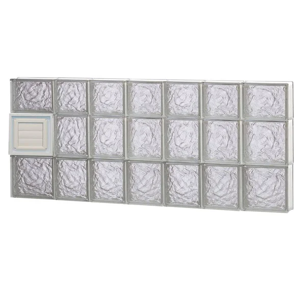 REDI2SET Ice Pattern Frameless Replacement Glass Block Window (Rough Opening: 46-in x 22-in; Actual: 44.25-in x 21.25-in) D4622I