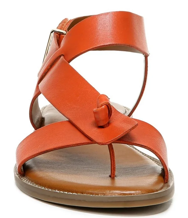 Franco Sarto Women's Glenni Leather Sandals - Dark Brown - Size 7.5