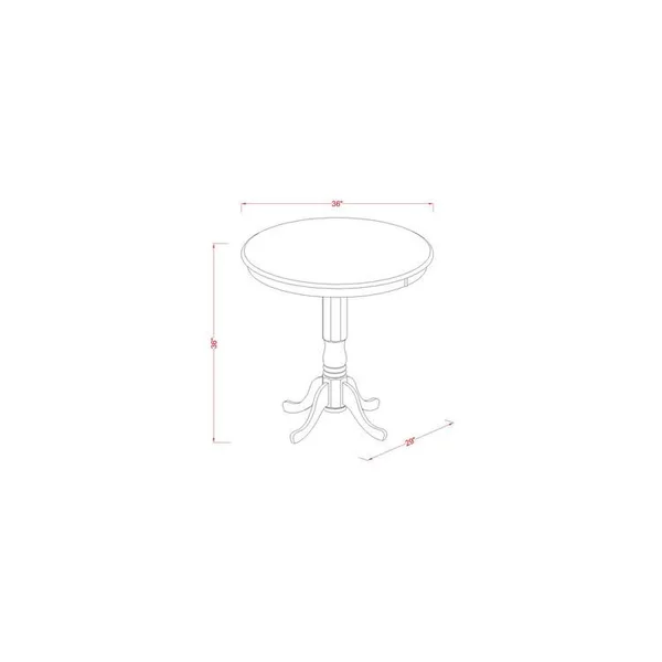 East West Furniture Jackson 5 Piece Counter Height Dining Table Set - Pub Table and 4 Bar Stools