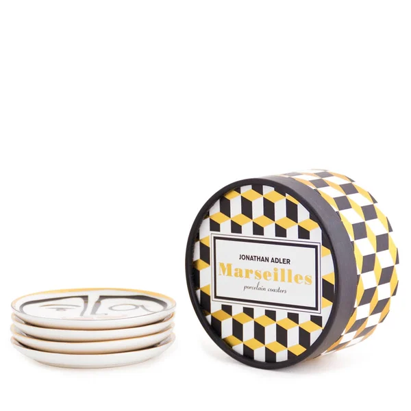 Jonathan Adler Marseilles Porcelain Coasters Set