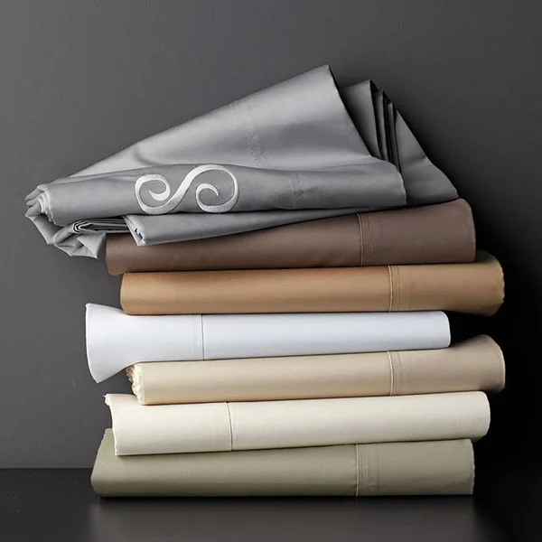 Legends Hotel Supima Cotton Wrinkle-Free Sateen Deep Pocket Flat Sheet - Mocha - Brown, Size Oversized Queen, The Company Store