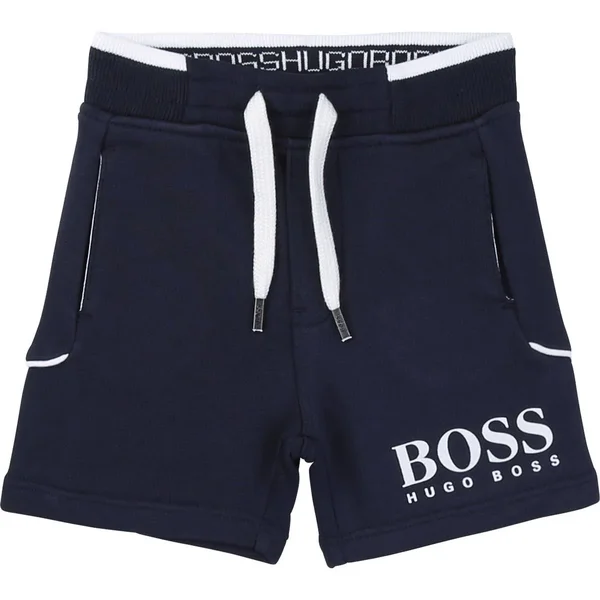 Boss KIDSWEAR Boys Navy Blue Logo Jersey Shorts