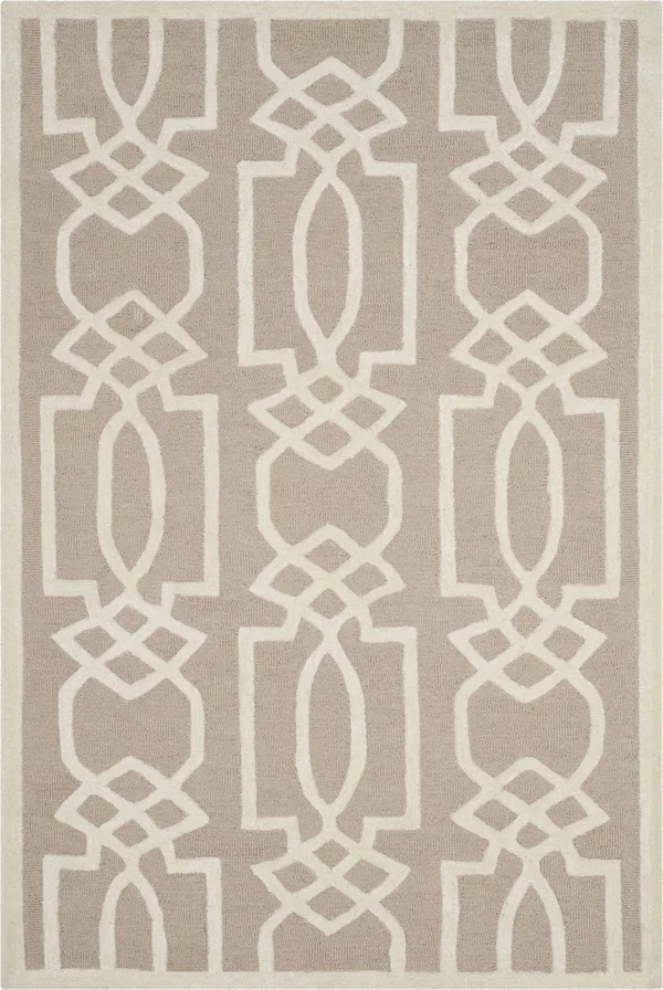 Safavieh Bella BEL138C Sand - Ivory Rug 4&x 6& Rectangle