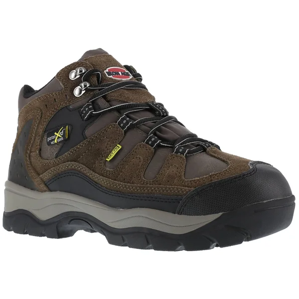Men's Iron Age High Ridge Steel Toe Internal Met Guard Hiker, Size: 14 W, Brown