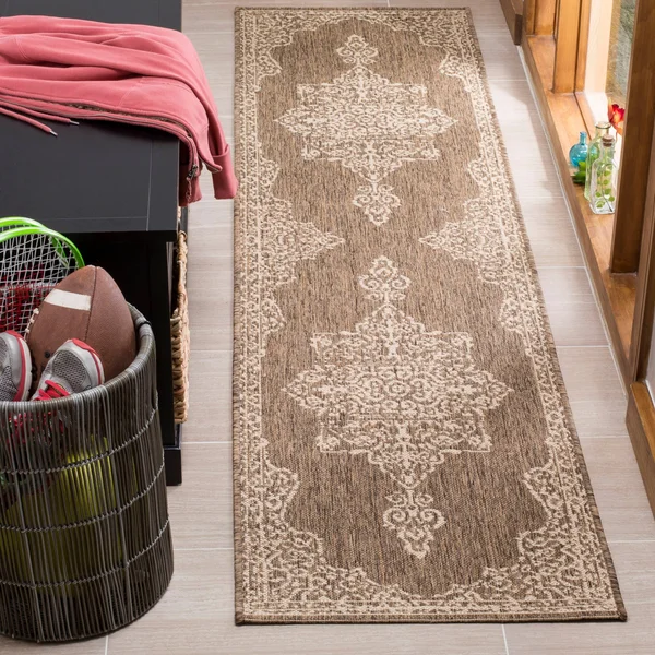 Safavieh Linden LND180L 4&0x22 x 6&0x22 Cream - Aqua Area Rug