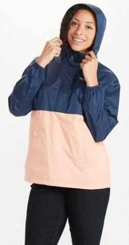 Marmot Women's PreCip Eco Anorak - XL - Arctic Navy - Pink Lemonade