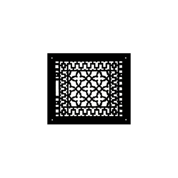 Reggio Registers 1214-AH Scroll Series 10-1/4x22 x 12-1/4x22 Grille with - Black Aluminum