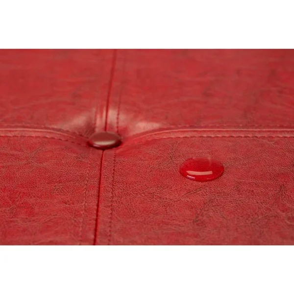 Simplify Casual Red Faux Leather Storage Ottoman - F-0630-RED