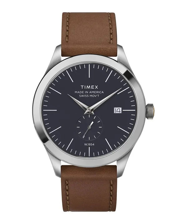 Timex American Documents 41mm Leather Strap Watch