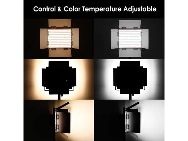 Neewer LED Video Light, Bi-Color Dimmable 660 Beads, Durable Metal Frame with U Bracket and Barndoor, 3200-5600K, CRI 96+ for St
