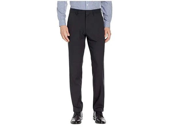 Kenneth Cole Reaction Black Reaction Stretch Gab Modern Fit Flat Front Dress Pants