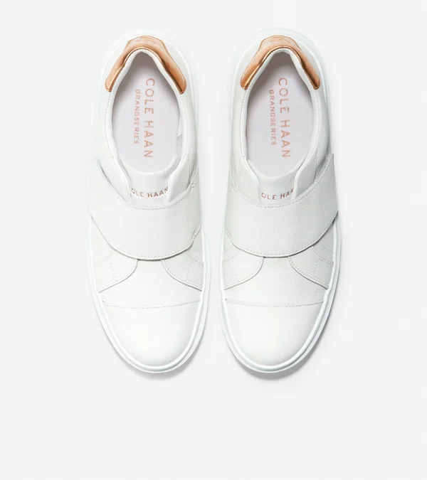 Cole Haan Grandpro Rally Velcro Leather Sneaker - White, 11