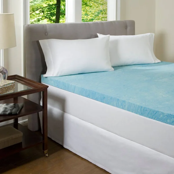 ComforPedic Beautyrest 2-Inch Gel Memory Foam Mattress Topper - Blue, Full