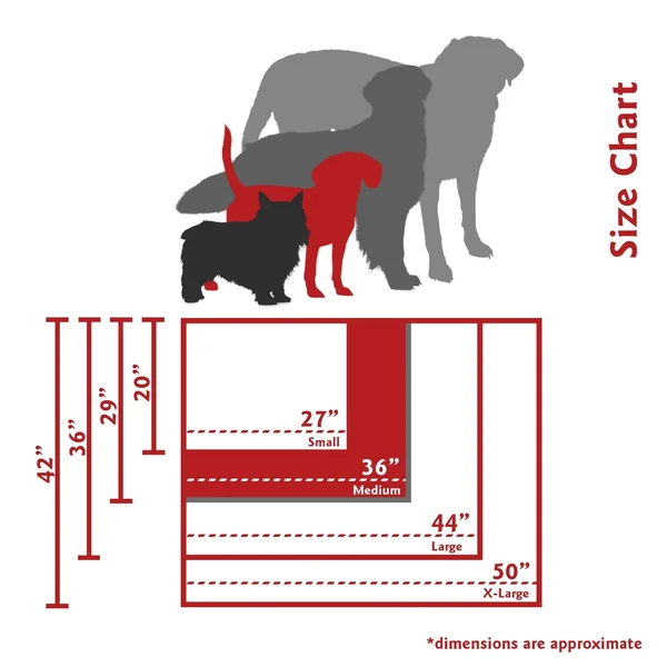 Majestic Pet Links Rectangle Pet Bed Red