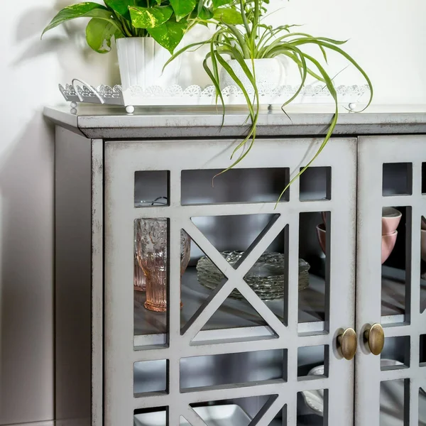 Manor Park Contemporary 2-Door Grey Accent Cabinet