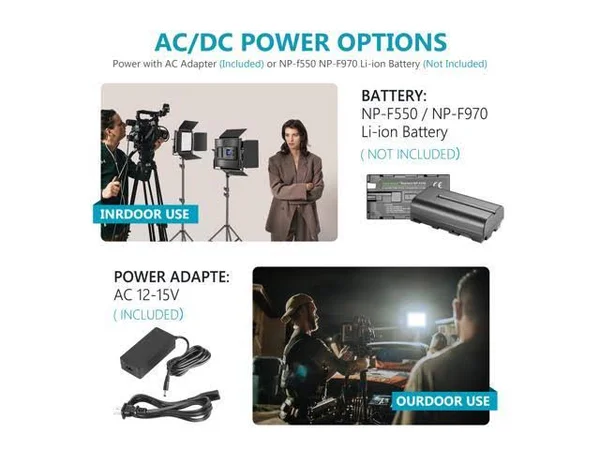 Neewer 2 Packs Advanced 2.4G 660 LED Video Light Photography Lighting Kit, Dimmable Bi-Color LED Panel with LCD Screen, 2.4G Wir