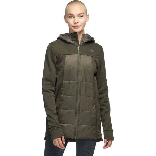The North Face Women's Motivation Hybrid Long Jacket in New Taupe Green, New Taupe Green Heather - Size: Large