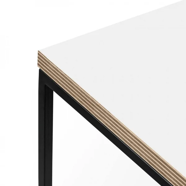 Temahome Gleam 20x22x20x22 Side Table - Oak, Chrome