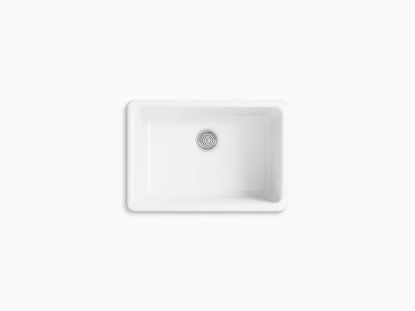 Kohler 5708-0 Iron/Tones 27x22 x 18-3/4x22 x 9-5/8x22 Top-/Under-Mount Single-Bowl Kitchen Sink