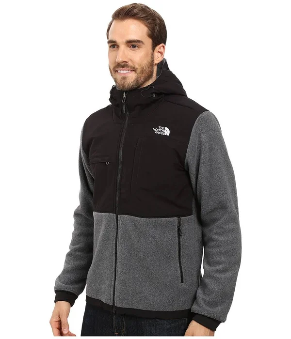 The North Face Men's Denali 2 Hoodie XL - Recycled Charcoal Grey Heather/Black