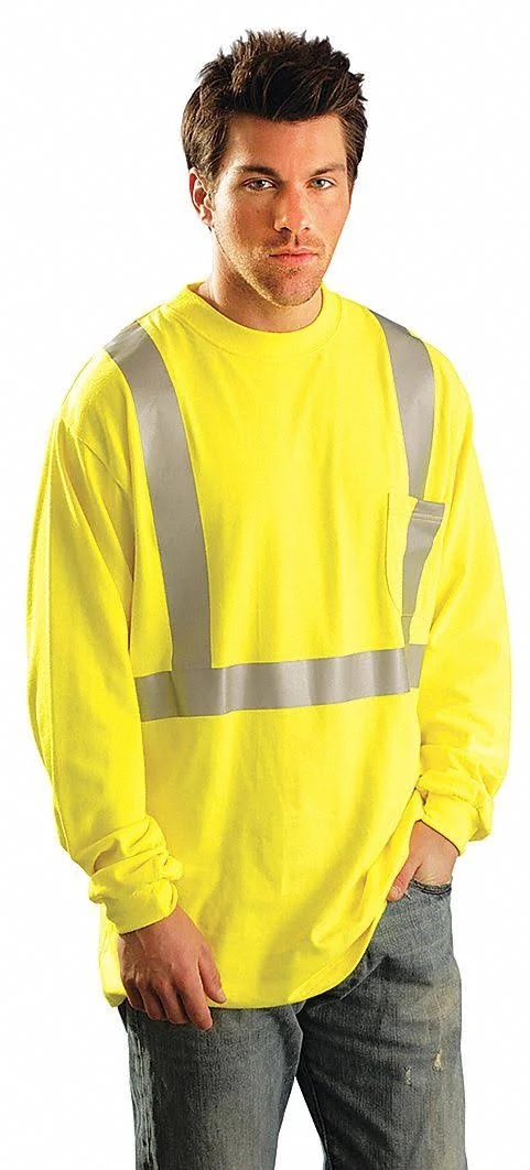 Occunomix Men's Yellow Classic Flame Resistant Long Sleeve T-Shirt HRC 2