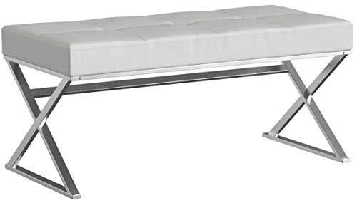 Cortesi Home Zio Entryway Bench, White