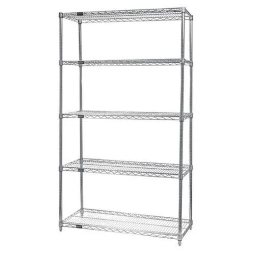 5-Shelf Chrome Wire Shelving Starter Kit 12 x 72 x 63 in. BE1136407