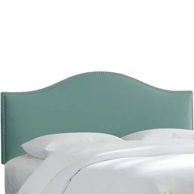 Emilia Upholstered Panel Headboard Size: California King - Upholstery: Velvet Caribbean