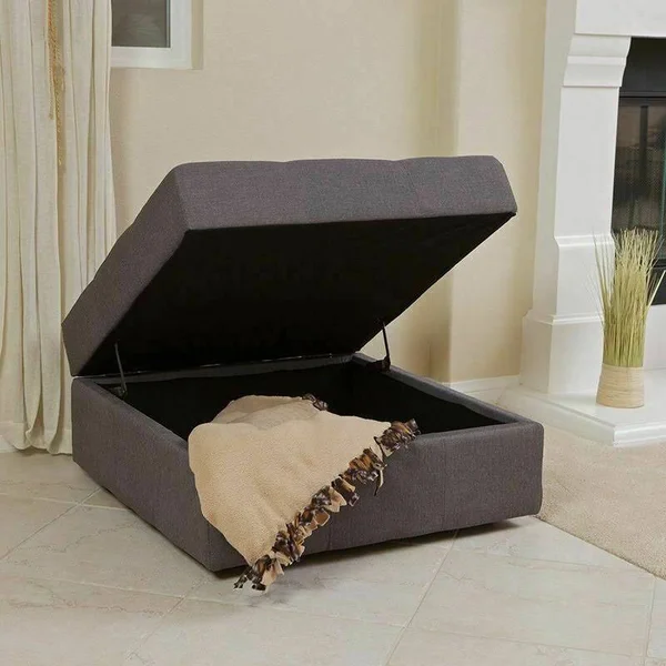 Christopher Knight Home 230103 Eureka Grey Fabric Storage Ottoman