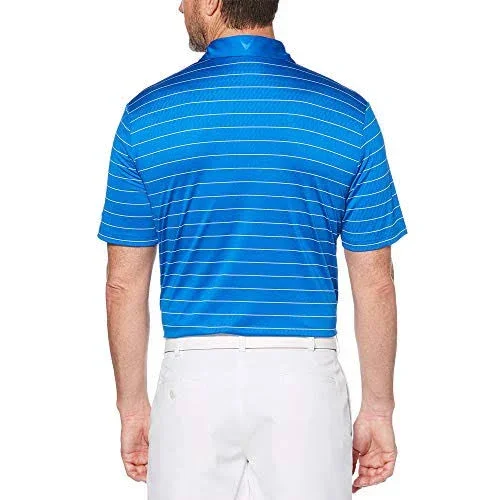 Callaway Men's Ventilated Stripe Golf Polo - XXXL, Blue