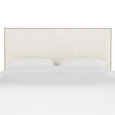 Thurston Upholstered Panel Headboard Alcott Hill Size: King, Upholstery: Premier White