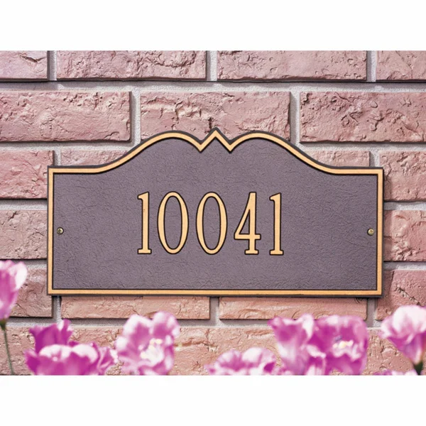 Whitehall Hillsboro 1 Line Wall Plaque Bronze/Gold Letters