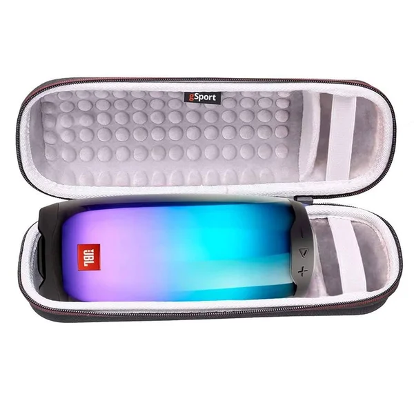 JBL Pulse 4 Ipx7 Waterproof Portable Bluetooth Speaker with 360 Color LED and GSport Deluxe Travel Case (Black)