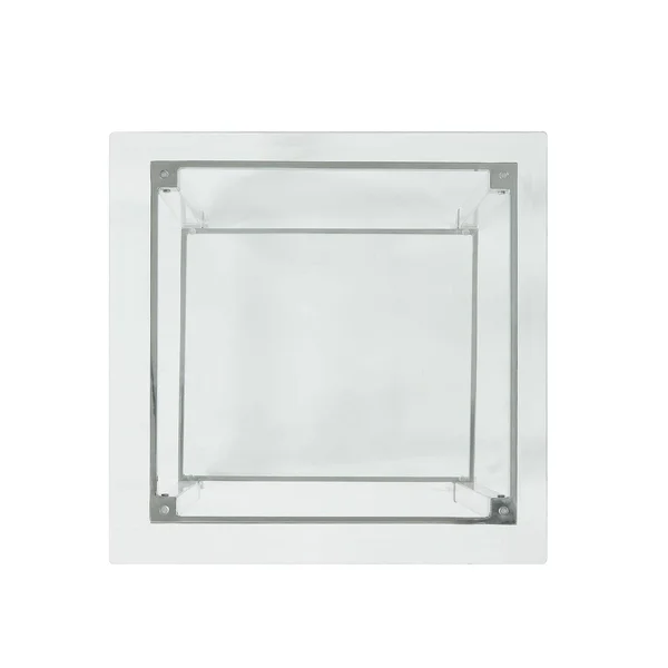 Acme Polyanthus End Table, Clear Acrylic, Chrome & Clear Glass