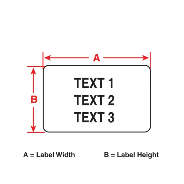 Brady PTL-22-428 LABEL - 1 in H x 3 in W