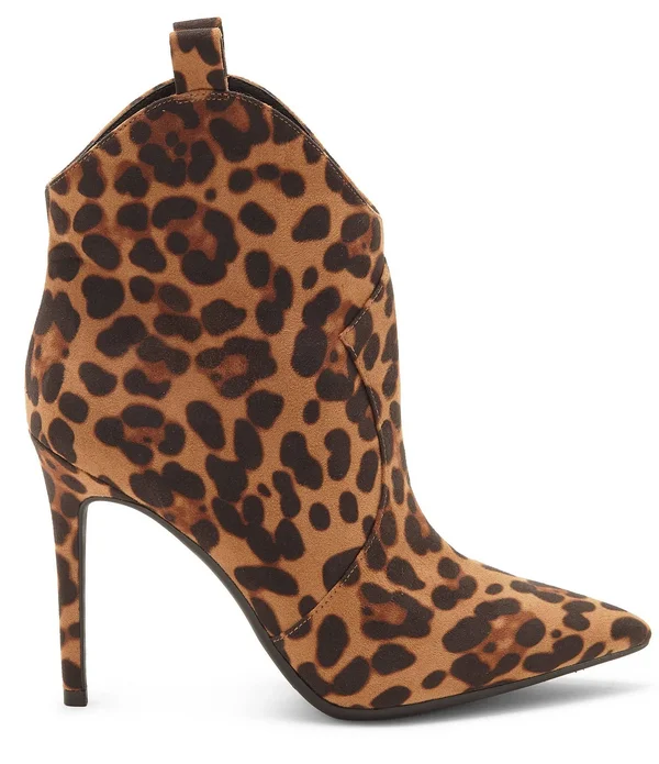 Jessica Simpson Pixille Leopard-Print Western Booties - Leopard 6M