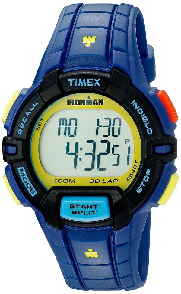 Timex Men's TW5M02400 Ironman Rugged 30 Blue Color Block Resin Strap Watch