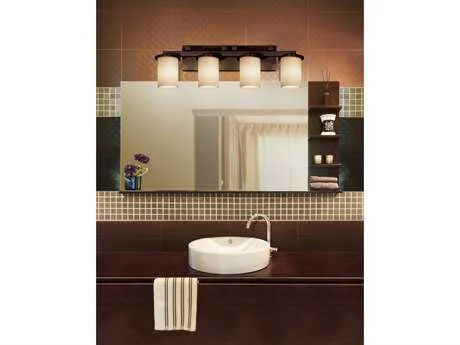 Justice Design-FSN-8774-10-RBON-DBRZ-Fusion - Dakota 4-Light Bath Bar