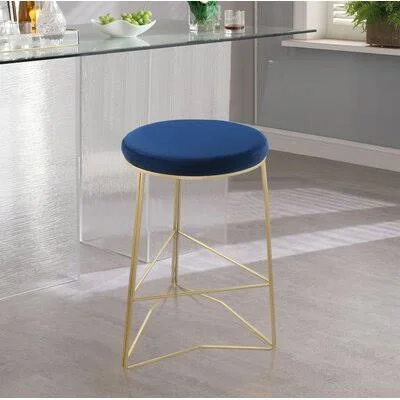 Everly Quinn Whorton Upholstered 26.5x22 Counter Stool
