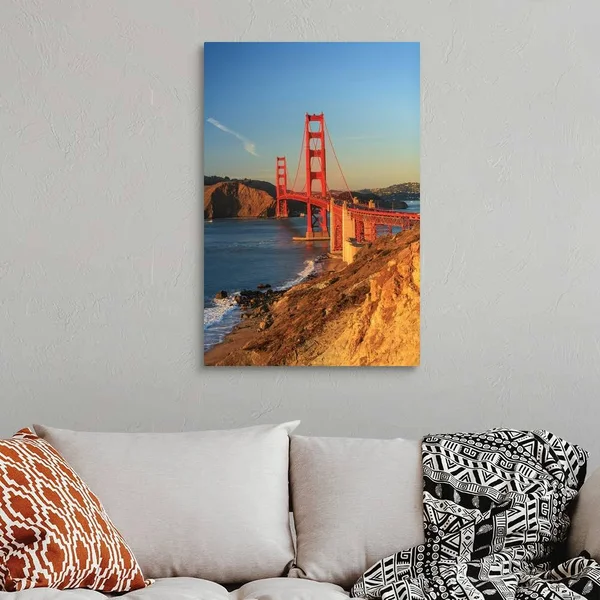 View of Golden Gate Bridge - San Francisco, California, USA, Canvas Wall Art, 24x36, Great Big Canvas